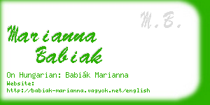 marianna babiak business card